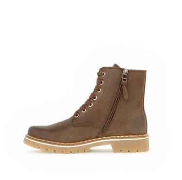 Bottines à lacets marron en cuir