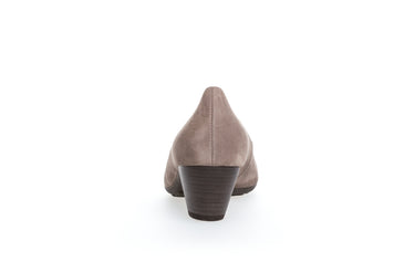 Escarpins taupe en cuir