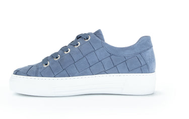 Baskets bleues en cuir
