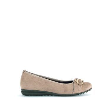 Ballerines beiges en cuir