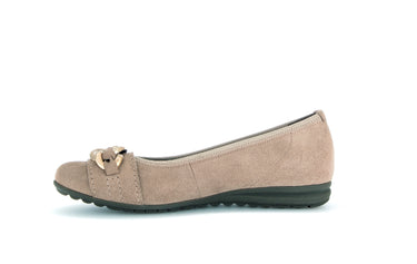 Ballerines beiges en cuir
