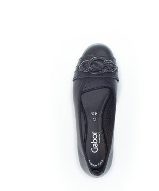 Ballerines noires en cuir