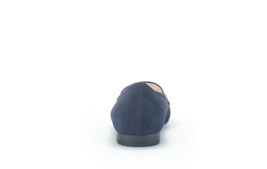 Escarpins bleus en cuir