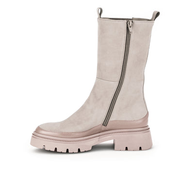Bottes beiges en suède