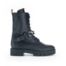 Bottines à lacets noires en cuir