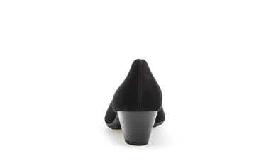 Escarpins marine en cuir