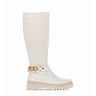 Bottes beiges en cuir