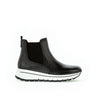 Bottines noires en cuir lisse