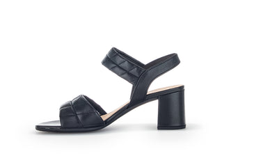 Sandales noires en cuir lisse
