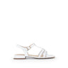 Sandales blanches en cuir lisse