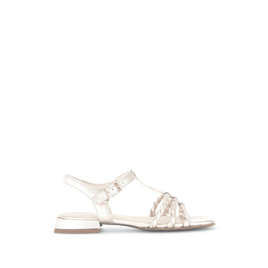 Sandales dorées en cuir