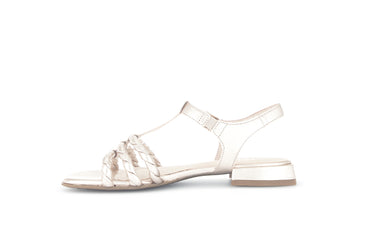 Sandales dorées en cuir