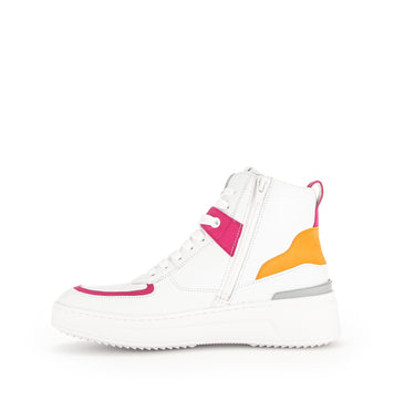 Baskets montantes blanches en cuir
