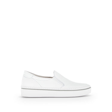 Sneakers blanches en cuir lisse