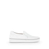 Sneakers blanches en cuir lisse