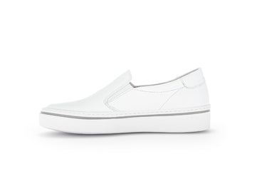 Sneakers blanches en cuir lisse
