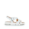 Sandales blanches en cuir lisse