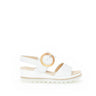 Sandales blanches en cuir lisse