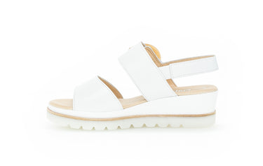 Sandales blanches en cuir lisse