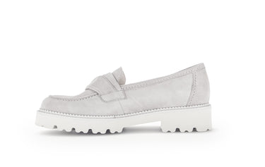 Mocassins gris en suède