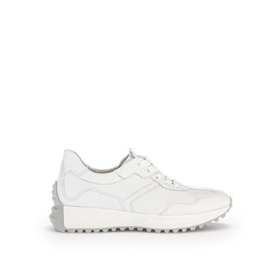 Sneakers blanches en cuir lisse