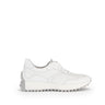 Sneakers blanches en cuir lisse