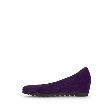 Ballerines compensées violettes en velours