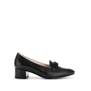 Escarpins noirs en cuir lisse