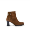 Bottines cognac en velours