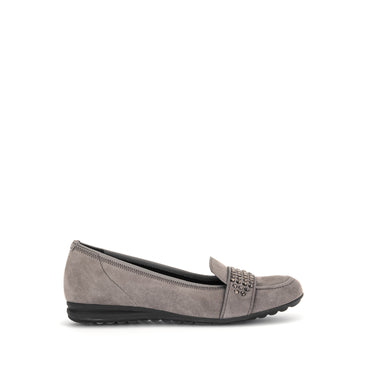 Ballerines taupe en velours