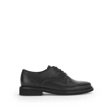 Derbies noirs en cuir lisse