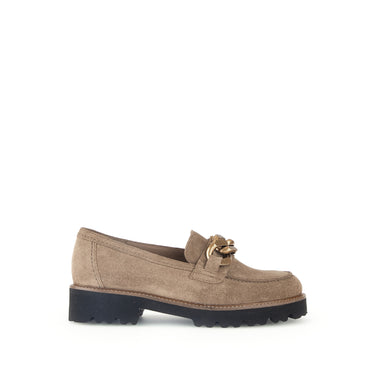 Mocassins taupe en velours