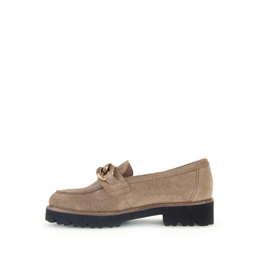 Mocassins taupe en velours
