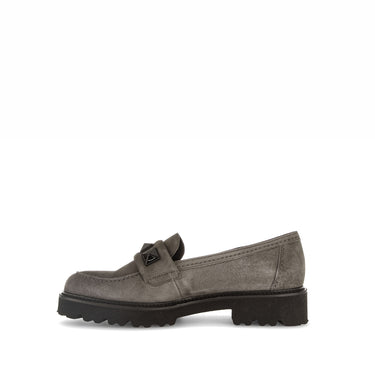 Mocassins gris en velours