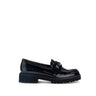 Mocassins noirs vernis et velours