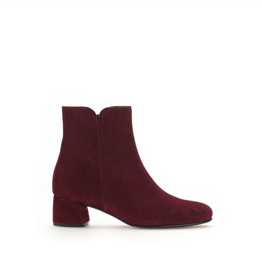 Bottines bordeaux en velours