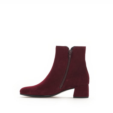 Bottines bordeaux en velours