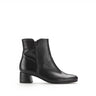 Bottines noires en cuir lisse
