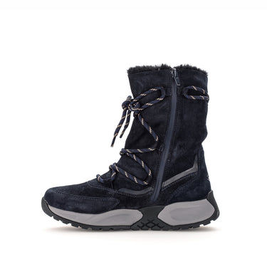 Bottines mid marine en velours