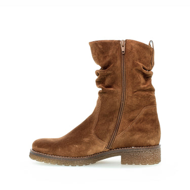 Bottines Mid cognac en velours