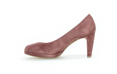 Escarpins roses en daim