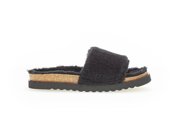 Pantoufles noires en textile