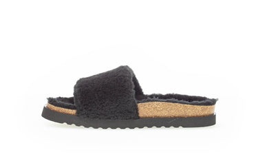Pantoufles noires en textile