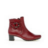 Bottines rouges en cuir